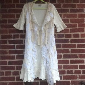 Zarella sz S Cotton Shrug Open Front Sweater